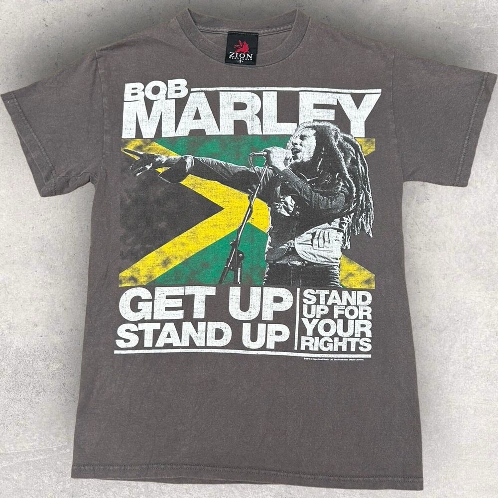 Bob Marley Zion Get Up Stand‎ Up Graphic T Shirt Music Band Size Small